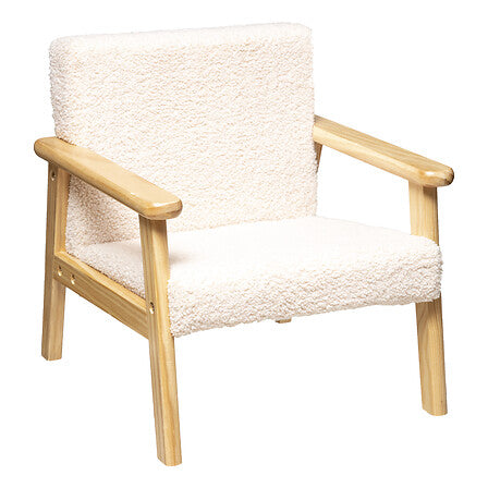 Fauteuil bouclé écru 43x43x46 cm
