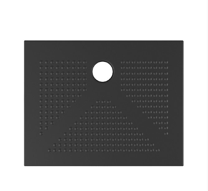 Receveur de douche rectangulaire en céramique noire mate 80x120 cm