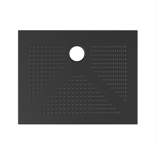 Piatto doccia rettangolare in ceramica nera opaca 80x120 cm