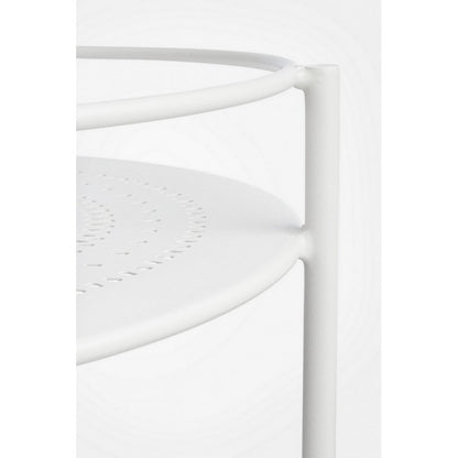 Chariot à bouteilles en acier blanc