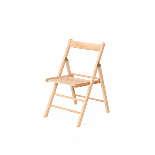 Chaise pliante effet bois naturel 54x44,5x80,5 h cm