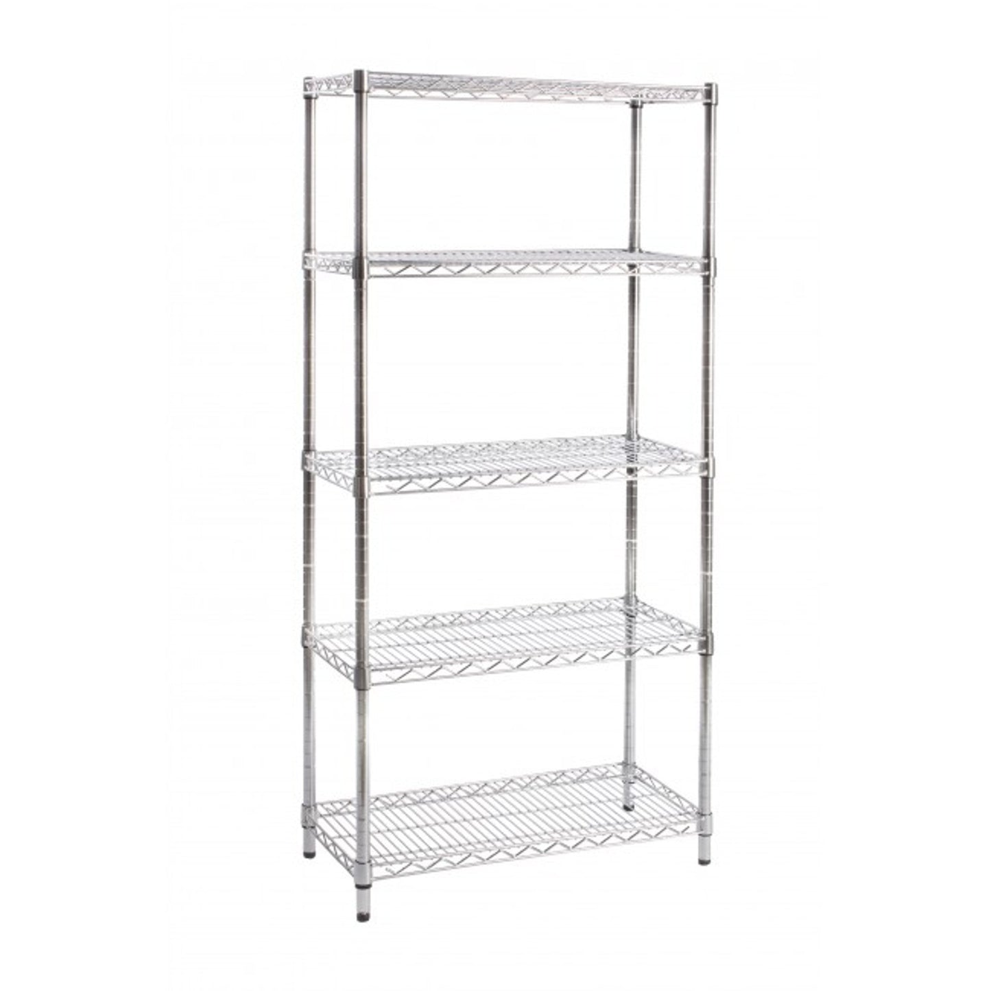 Biblioteca 75x35x160 cm in acciaio cromato