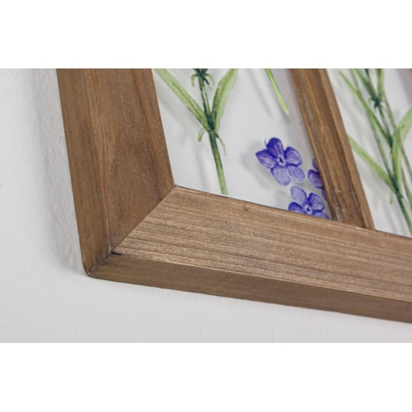 Quadro fiori 49x33 cm in legno e plastica