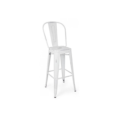 Sgabello bar bianco 42p x 43l x 117h cm