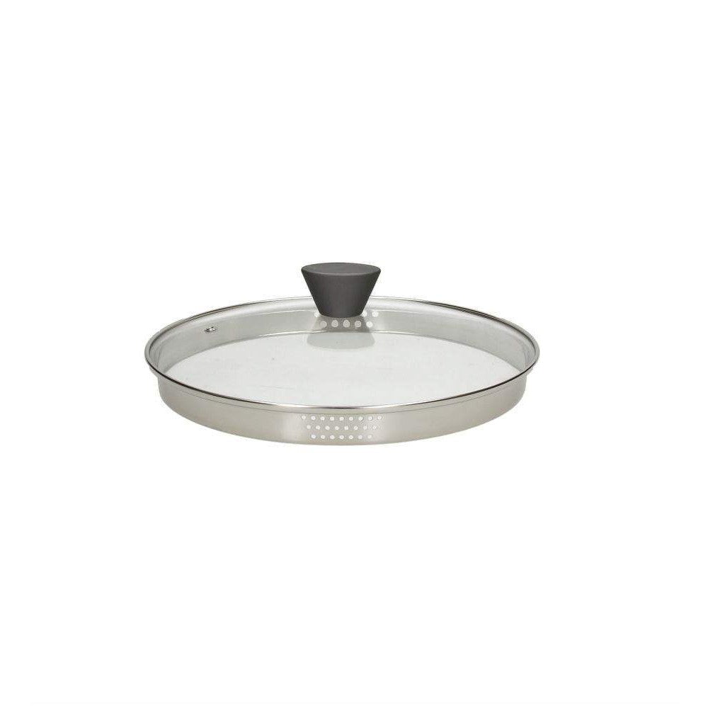 Couvercle de vidange à bord en acier 16 cm en verre transparent