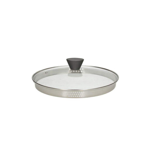 Couvercle de vidange à bord en acier 16 cm en verre transparent