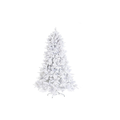 Sapin de Noël blanc enneigé 150x240 cm