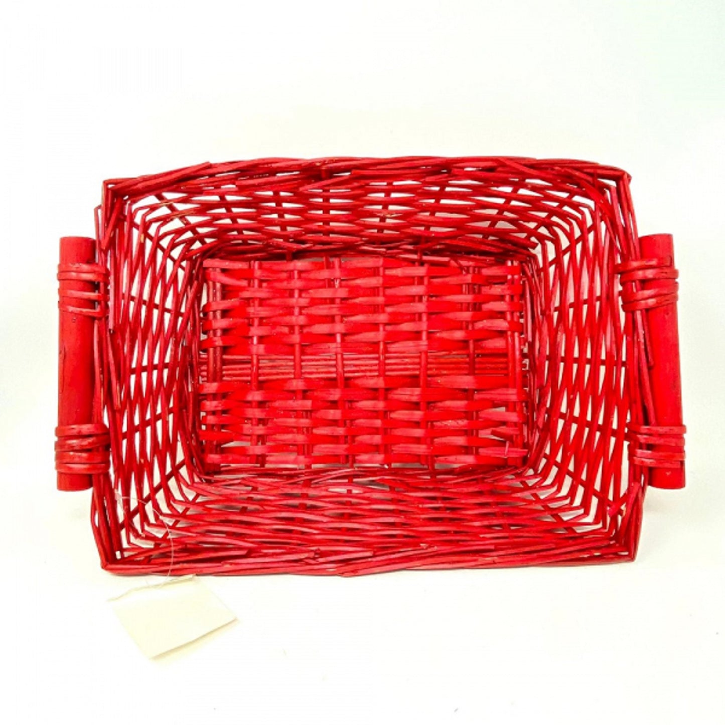 Cesta rettangolare rossa 40x25x10 h