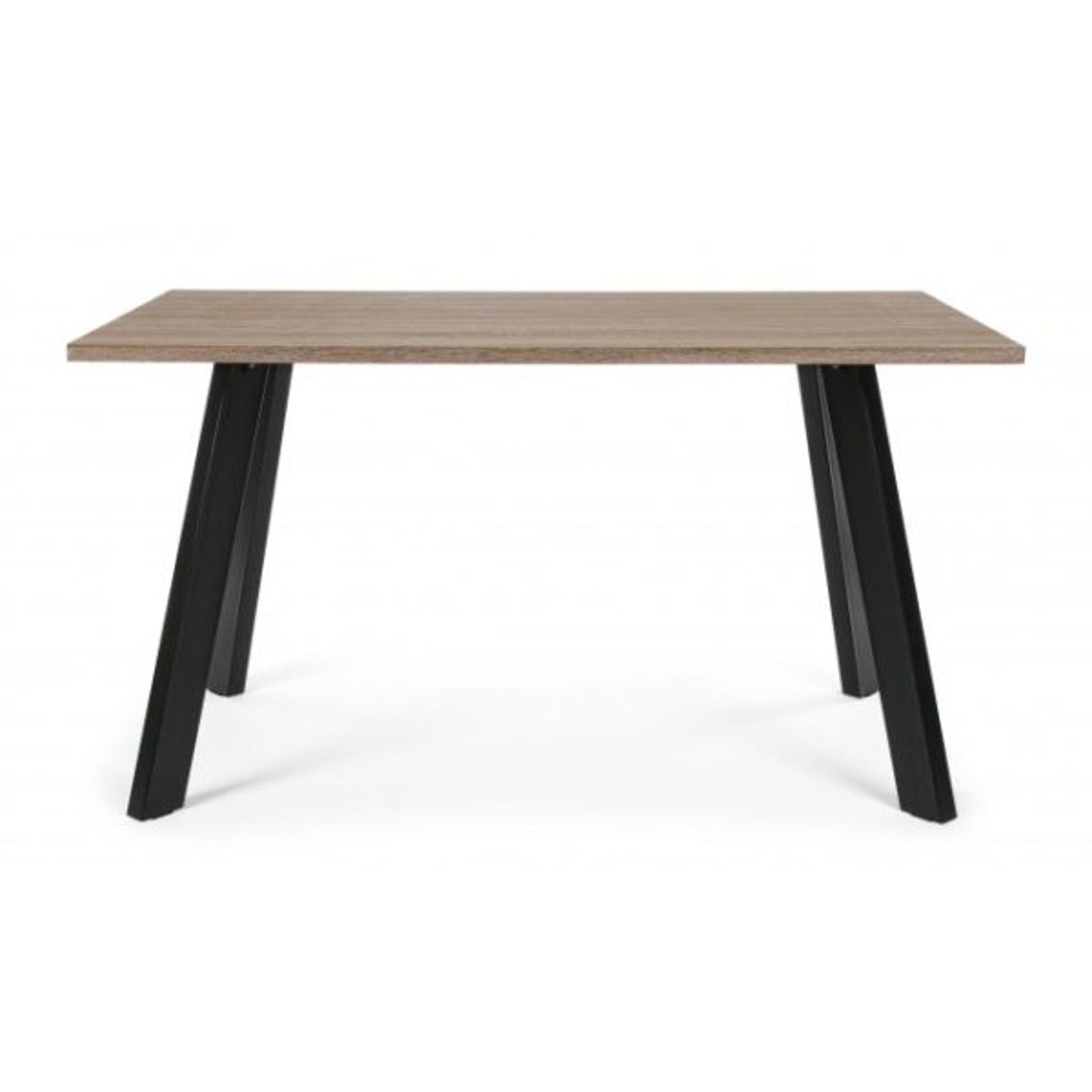 Tavolo scuro 140x80 cm in MDF e acciaio