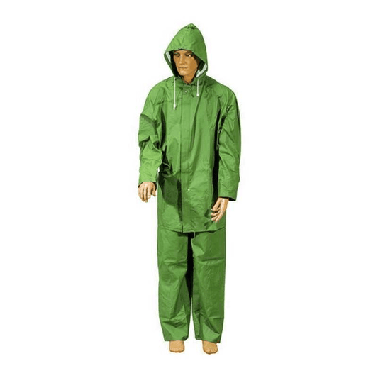 Veste/Pantalon Imperméable Toile Pvc Vert Taille Xxl