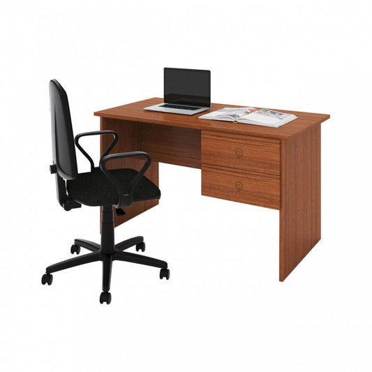 Bureau Tiffany antique en noyer avec deux tiroirs h.76x119x64