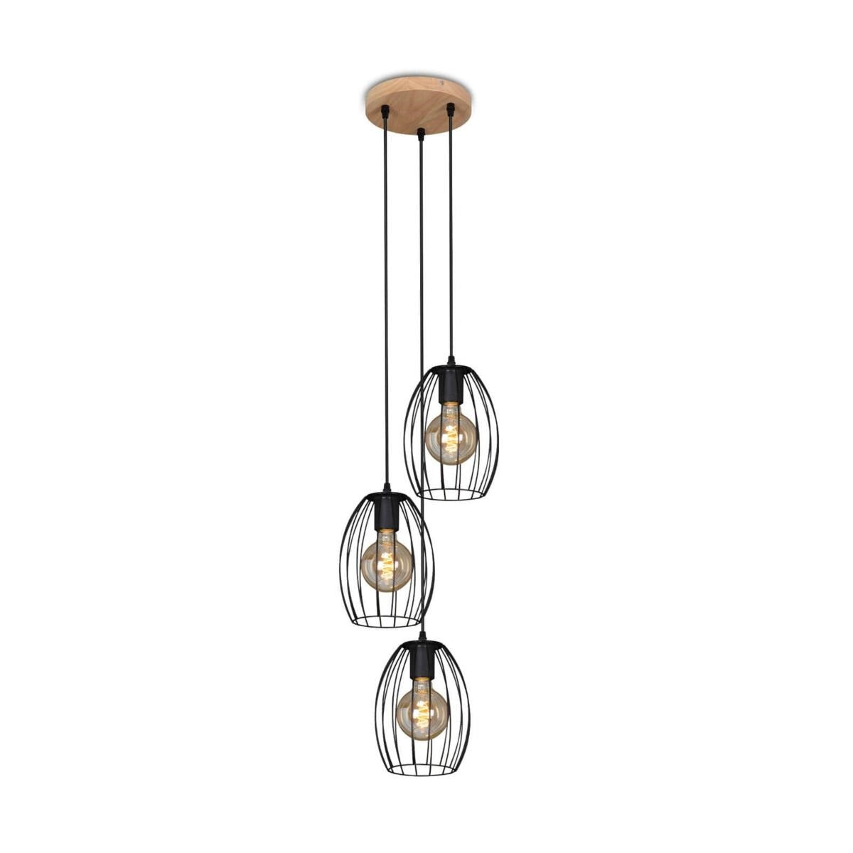 Suspension vintage Waktu 3xE27