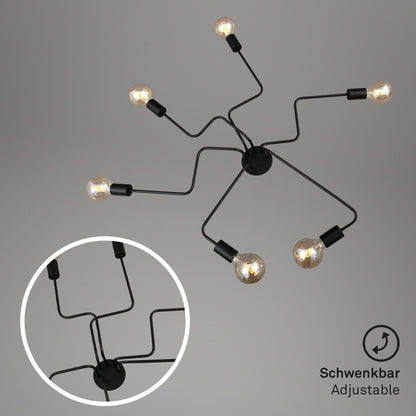 Plafonnier Spider 96x80 cm 6x E27 orientable