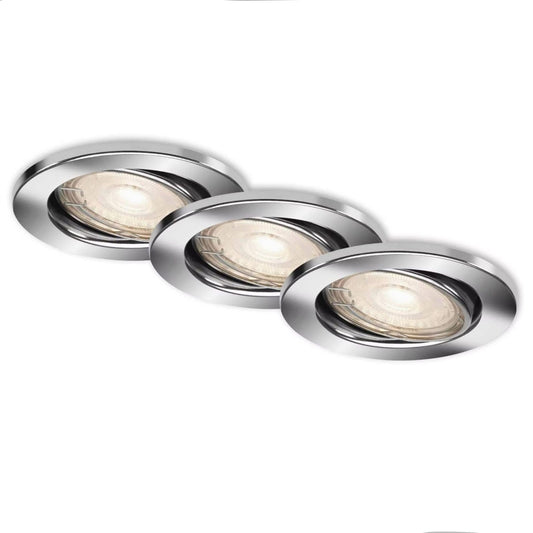Lot de 3 spots encastrables Sten orientables GU10 Ø 8,6 cm chromé