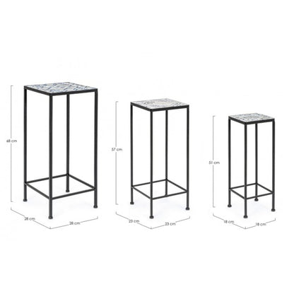 Table basse carrée Erice 23x23x57 cm