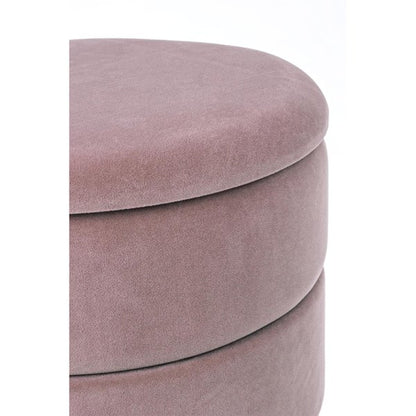Sgabello mauve 37.5x42 cm, effetto velluto
