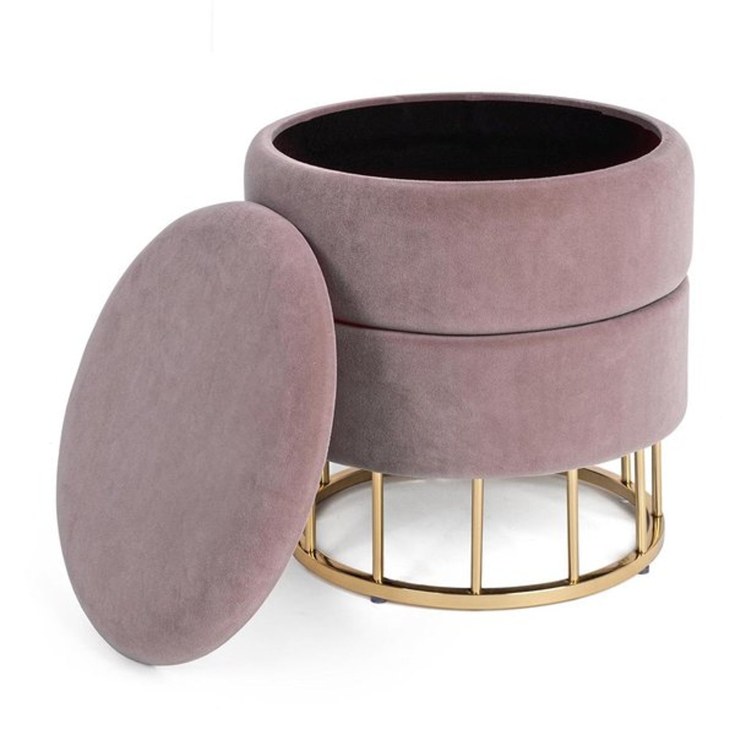 Sgabello mauve 37.5x42 cm, effetto velluto