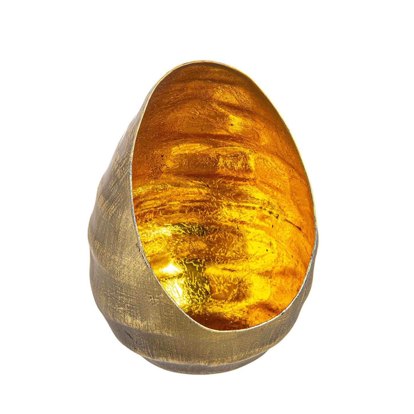 Bougeoir goutte doré h12 x d8 cm