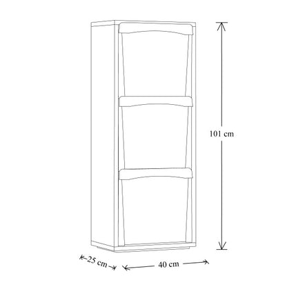 Meuble de tri sélectif en bois de chêne blanchi