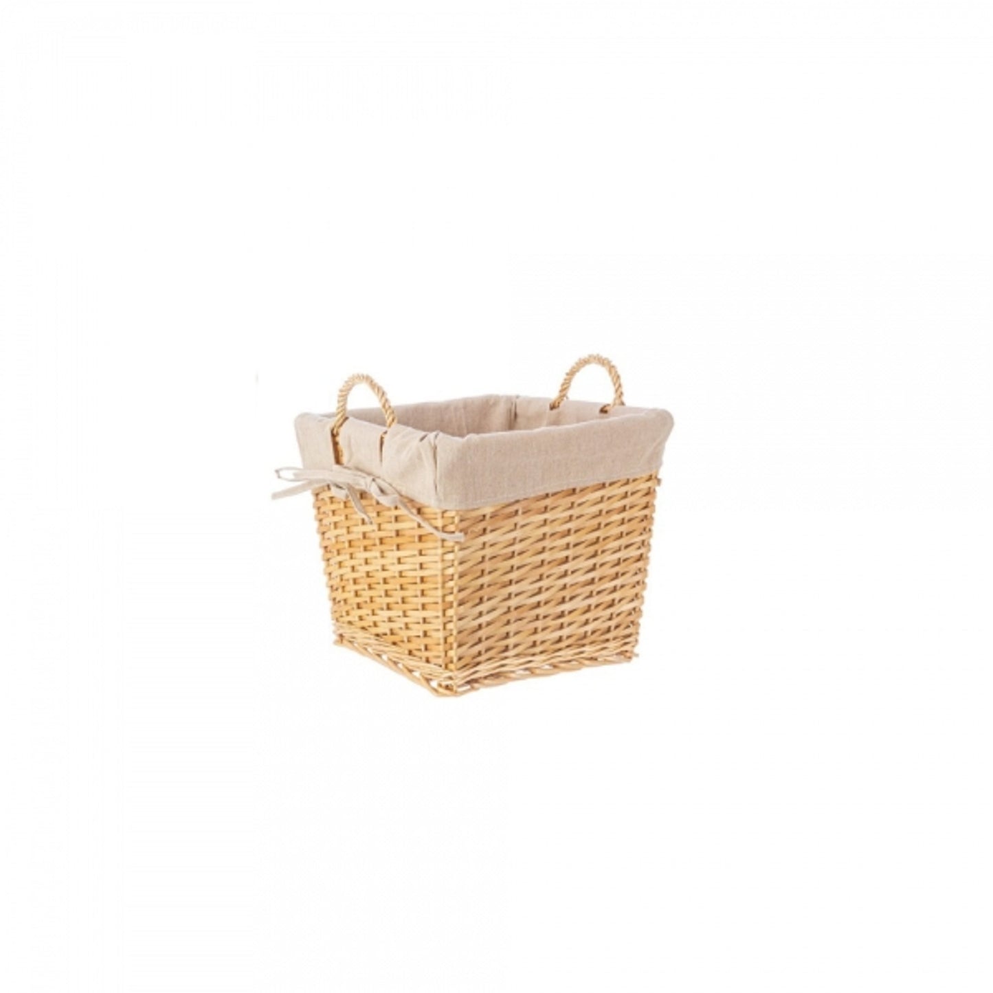 Cesta quadrata beige 35x35x30 cm