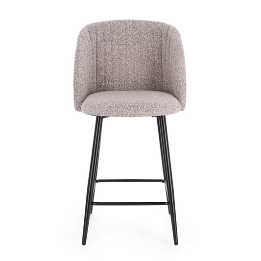 Sgabello cucina nero-visone 46x39x92 cm