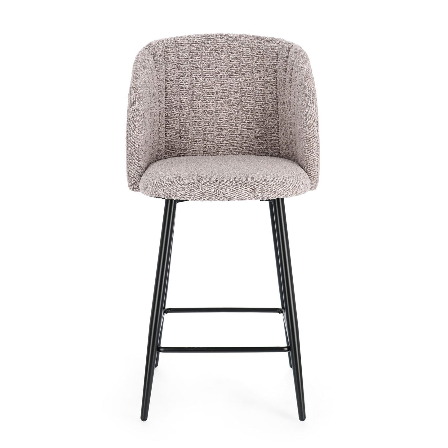 Sgabello cucina nero-visone 46x39x92 cm