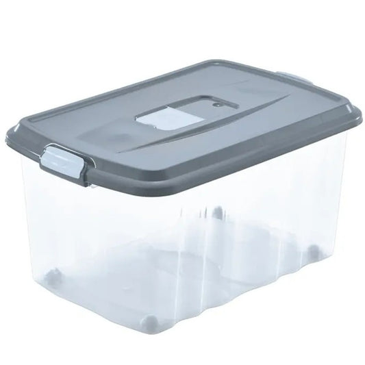 Boîte conteneur 45L avec roulettes et couvercle 59×39×31 cm