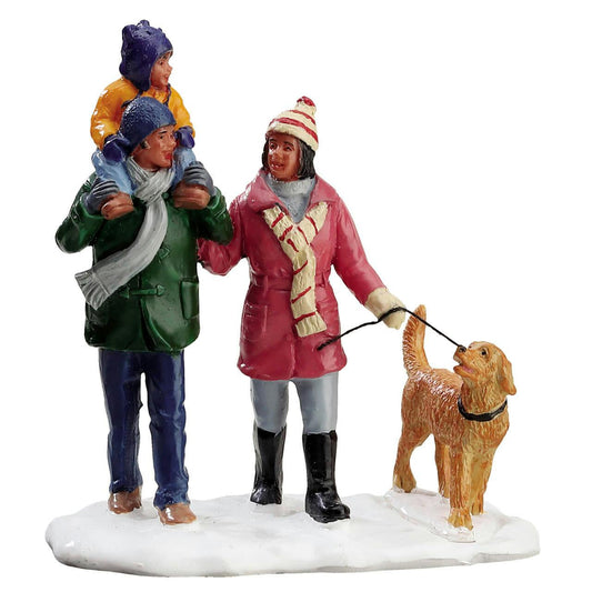 Passeggiata in famiglia con cane 8.5x7.7x4.3 cm