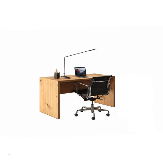Bureau artisanal en chêne au design minimal cm 140x68,3x74,5 h