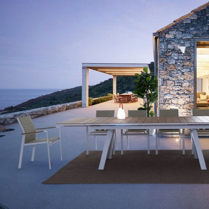 Sedia con braccioli bianca 56,5x62x88 cm