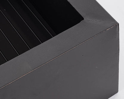 Brasero Bas Carré Noir 60x26h en Acier Résistant