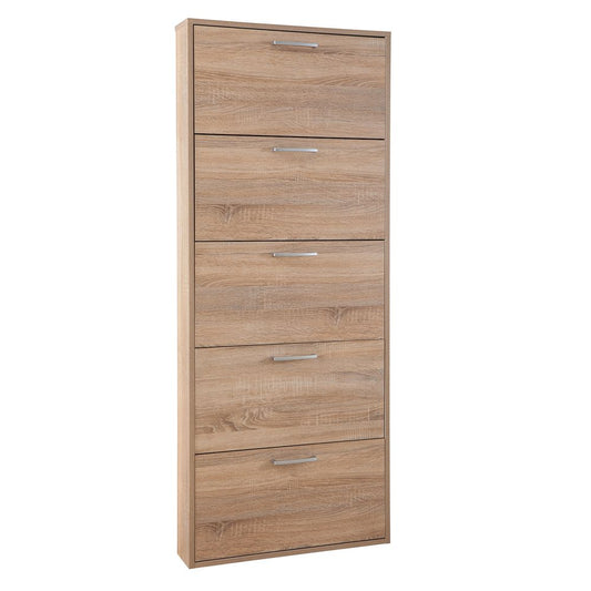 Scarpiera Lamia 5 ribalte cm 65x15x173,5h rovere artisan