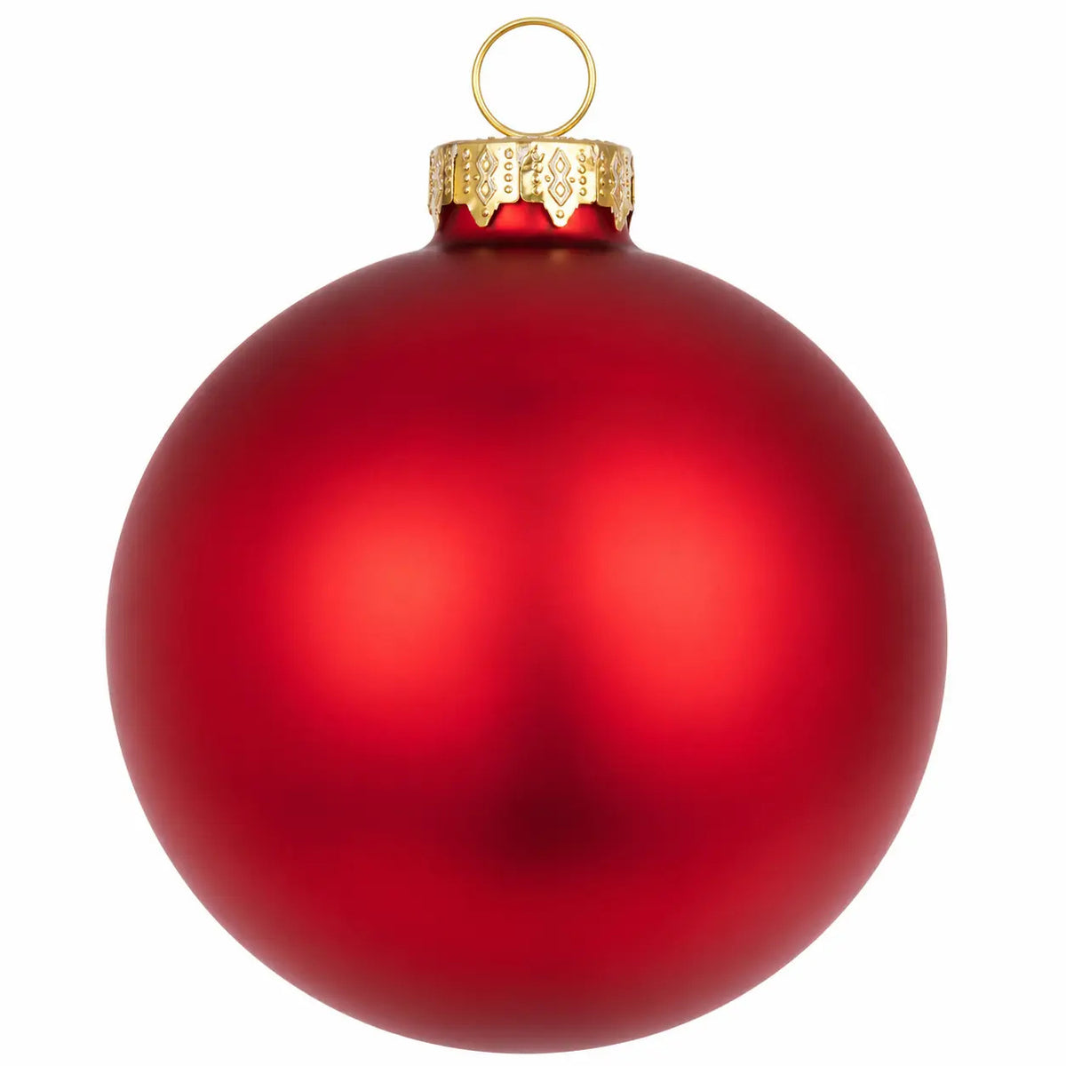 Sfera in vetro rosso granata opaco Ø 10 cm