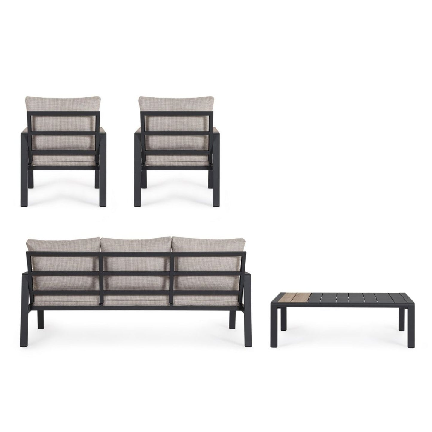 Salotto c-c Elna antracite 173x73.5x75.3