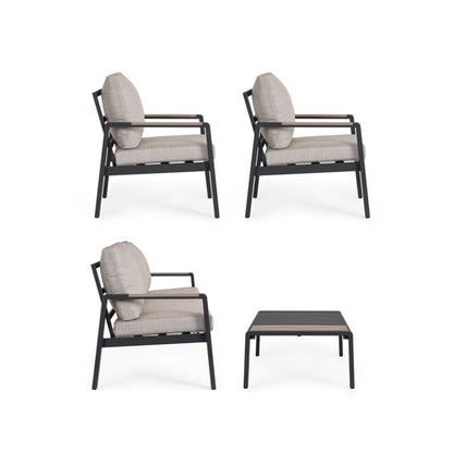 Salotto c-c Elna antracite 173x73.5x75.3