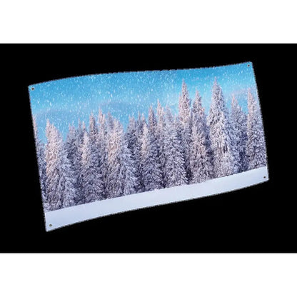 Poster maxi in tela tessile foresta innevata 300x150 cm