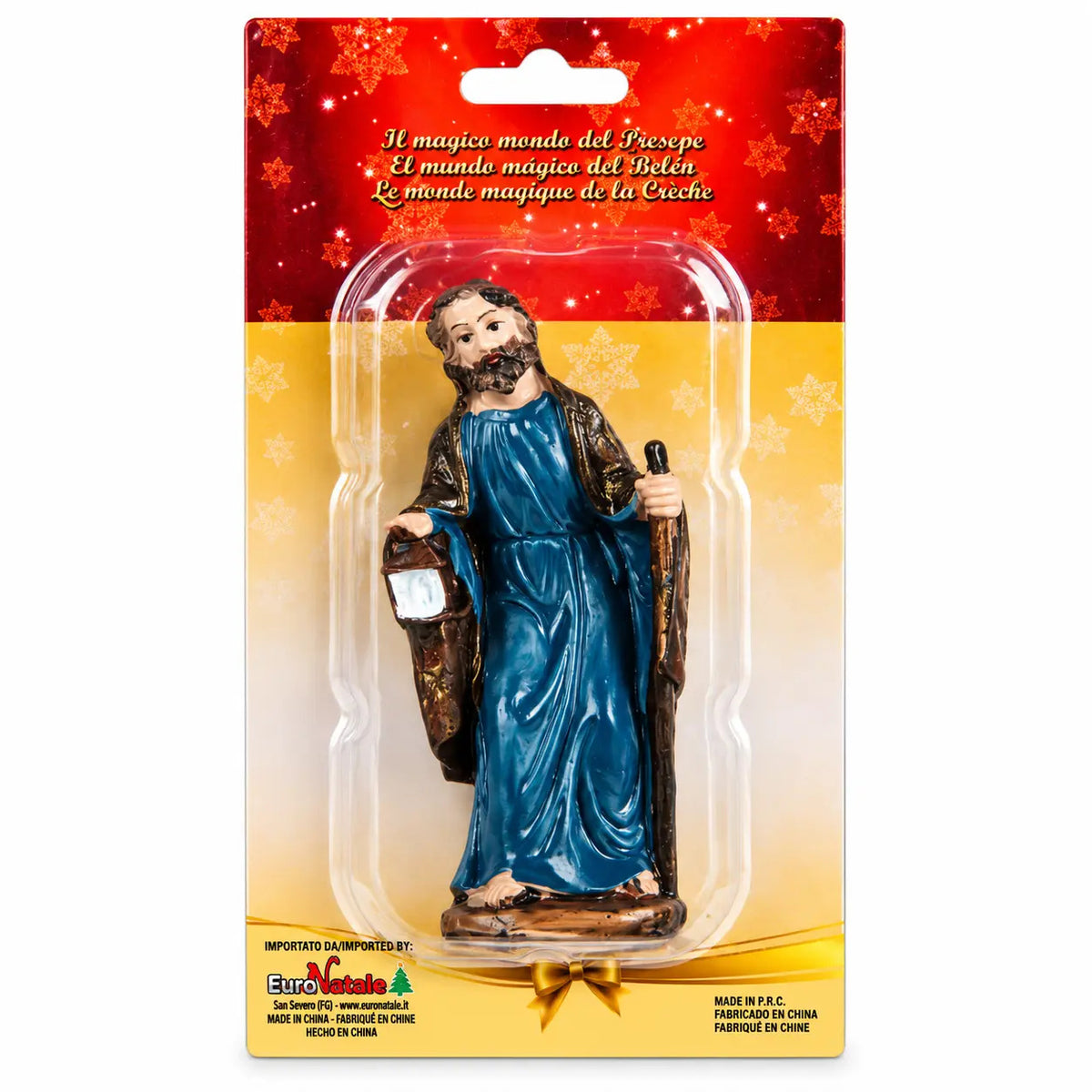 Statuetta San Giuseppe in resina in blister h 6 cm