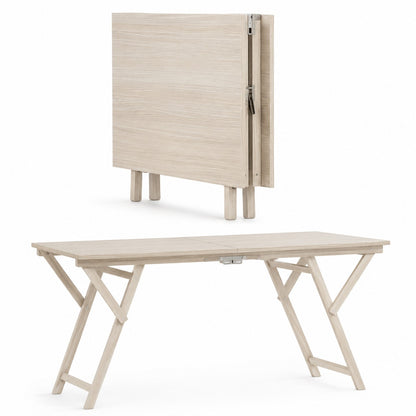 Table de pique-nique pliante en chêne 75x140x78h cm