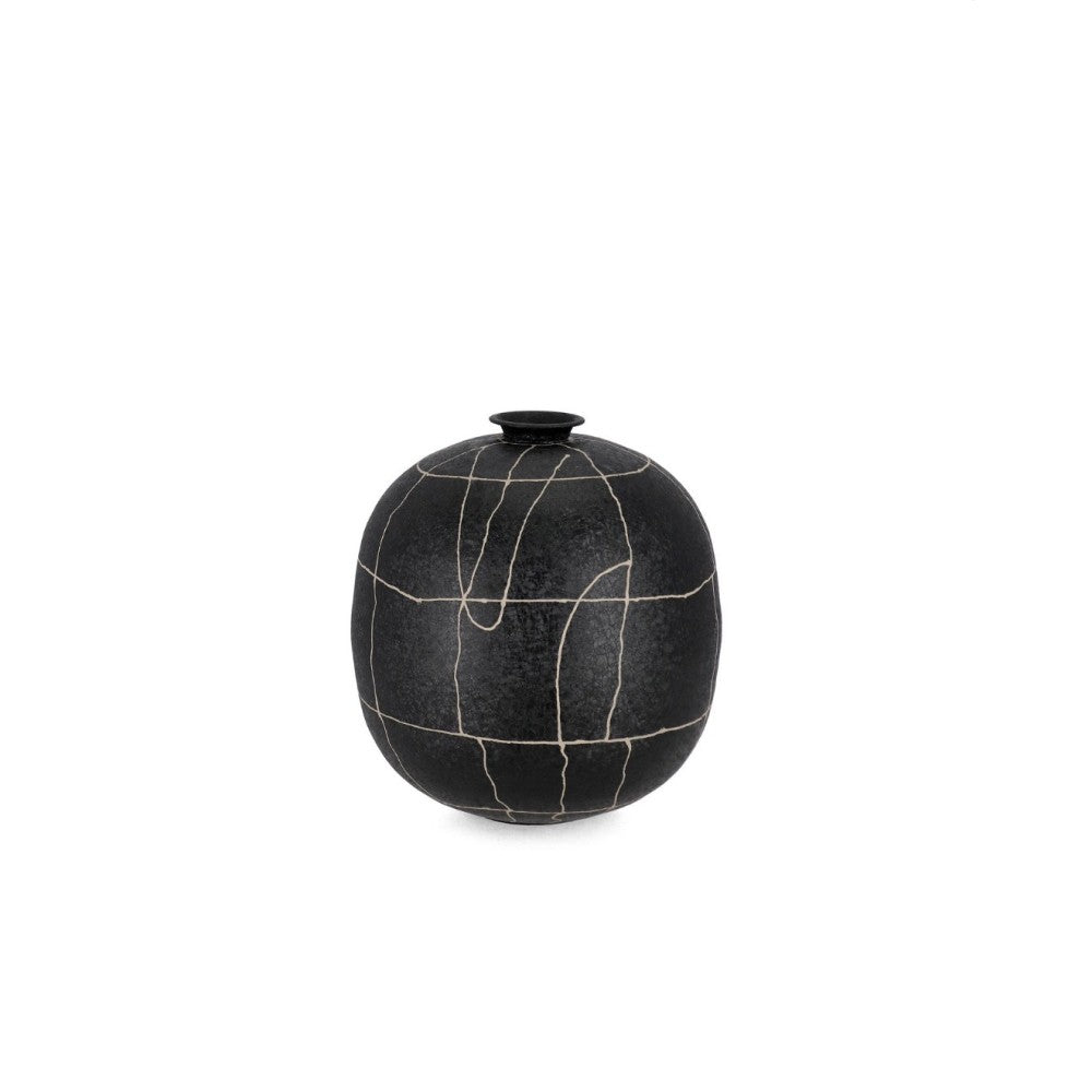 Bottiglia Siva tonda nera ø26x29 h cm