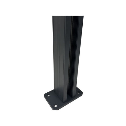 Palo doppio di collegamento Miami in alluminio antracite opaco cm 50×30×194 h