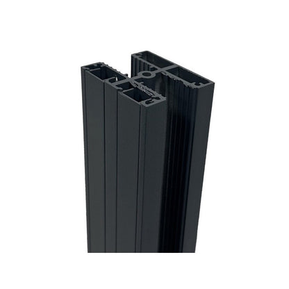 Palo doppio di collegamento Miami in alluminio antracite opaco cm 50×30×194 h