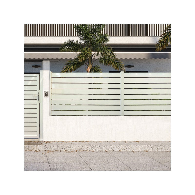 Set 4 goghe Miami in alluminio bianco lucido 150 × 10 cm