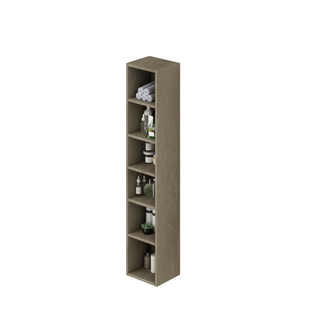 Armoire Murale Multi-usages avec Porte, Argile H120x30x30cm