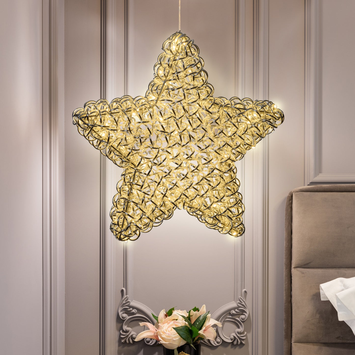 Guirlande Lumineuse de Noël Star ø60cm ATS Argent 100 LED