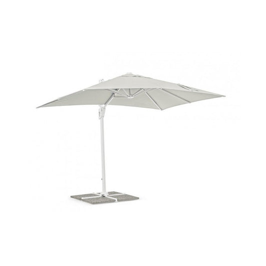 Parasol à Bras Eden 2x3 m - Blanc/ Naturel
