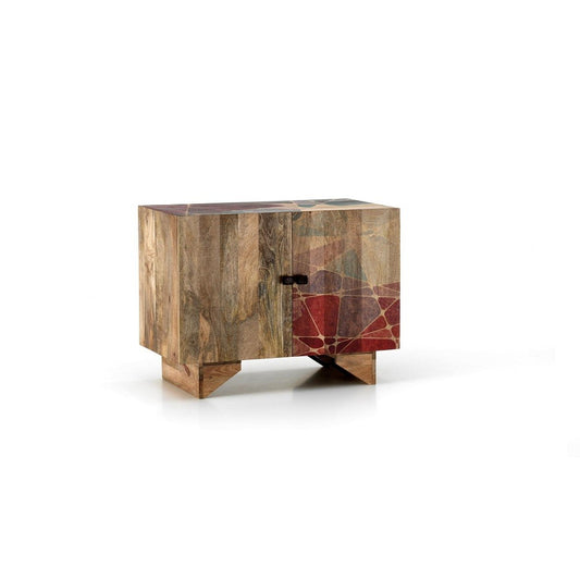 Buffet moderne ethnique marron multicolore 81 x 45 xh 75 cm