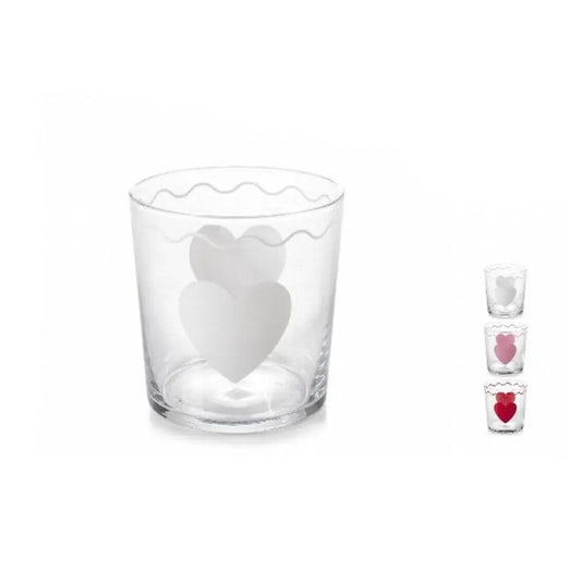 Gobelet en verre décoré coeur 35cl