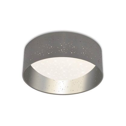 Plafonnier LED Stea Scello, Ø 32 cm, 12 W, gris argenté
