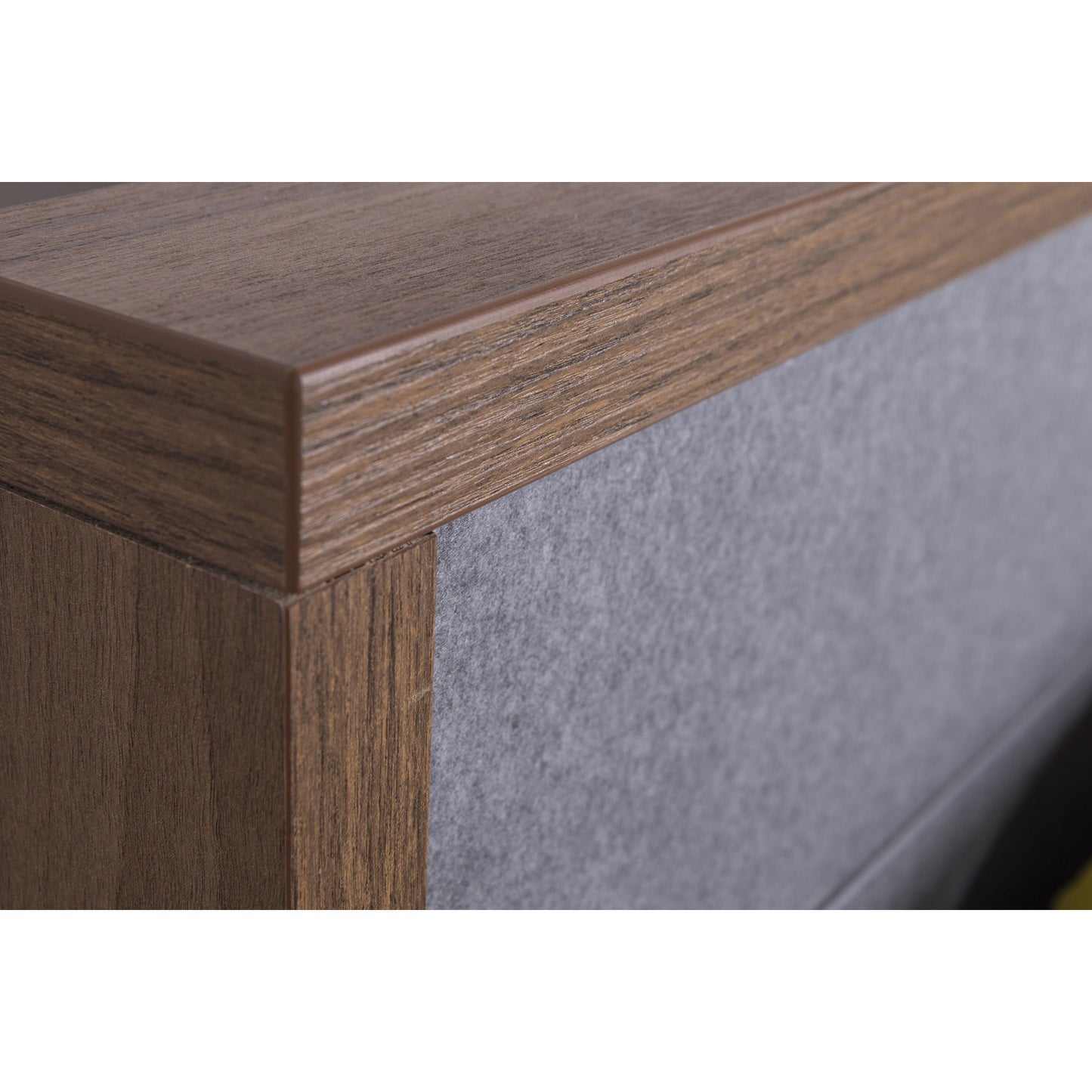 Lit Double Audace Noyer/Gris - Dimensions : 193,50x98,10x218 cm