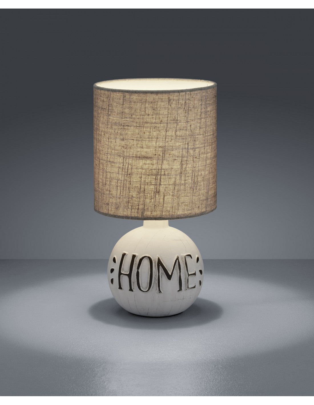 Esna Lampe Céramique "HOME" Et Abat-Jour Cappuccino Ø16 cm Trio